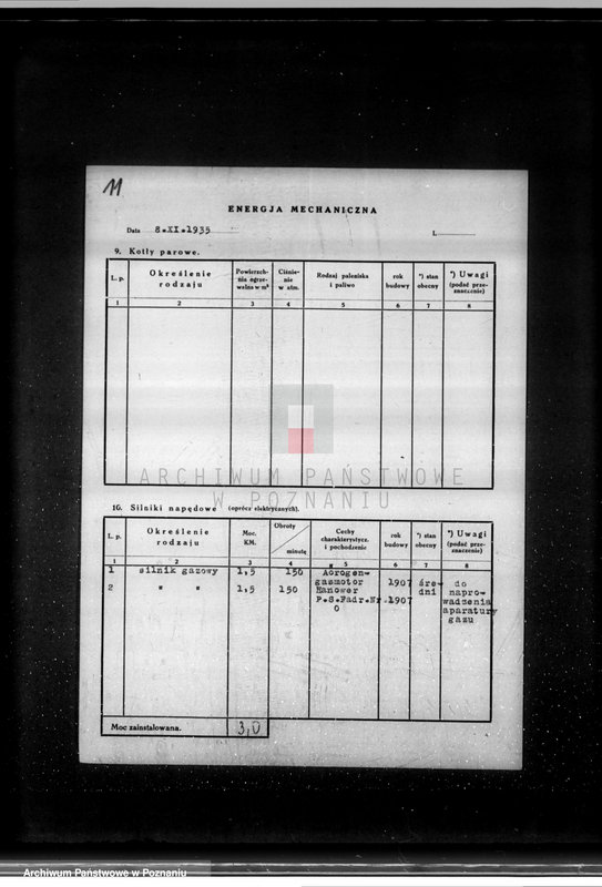 Obraz 16 z jednostki "Kwestionariusz Gazowni Miejskiej w Milosławiu powiat wrzesiński"