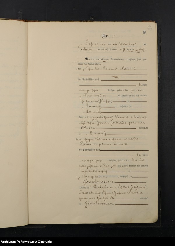 image.from.unit.number "Heiraths-Haupt-Register Nr 1 - 61"