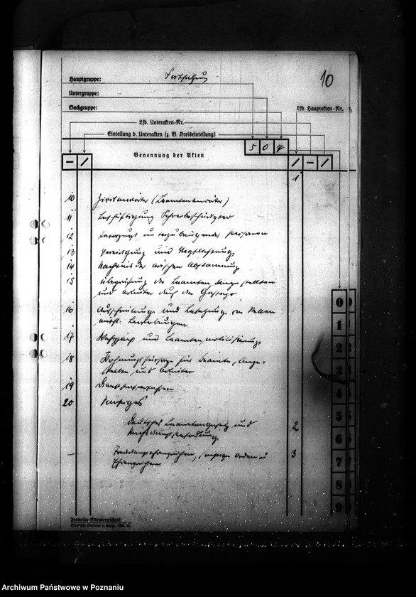 Obraz 14 z jednostki "Wykaz akt dla wydziału Wirtschaft und Arbeit"