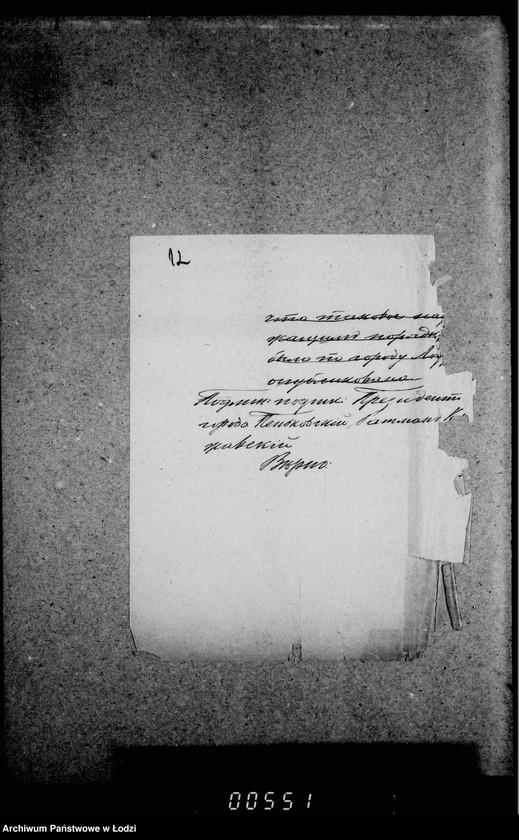 Obraz 17 z jednostki "O izmerenji zemel´ gor. Lodzi i sostavlenji plana"