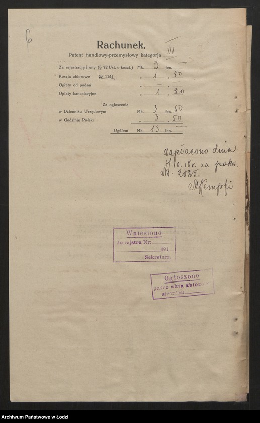 Obraz 8 z jednostki "Mendel Feldman - sprzedaż skór"