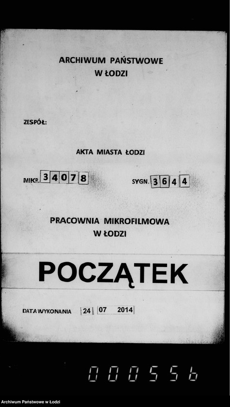 Obraz 1 z jednostki "O raschodach na pochoronu umeršich bednych žitelej goroda Lodzi"