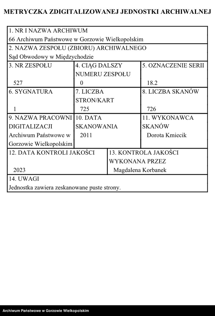 image.from.unit.number "Duplikate Kirchenbuch zu Zirke [Sieraków] (evangelisch)."