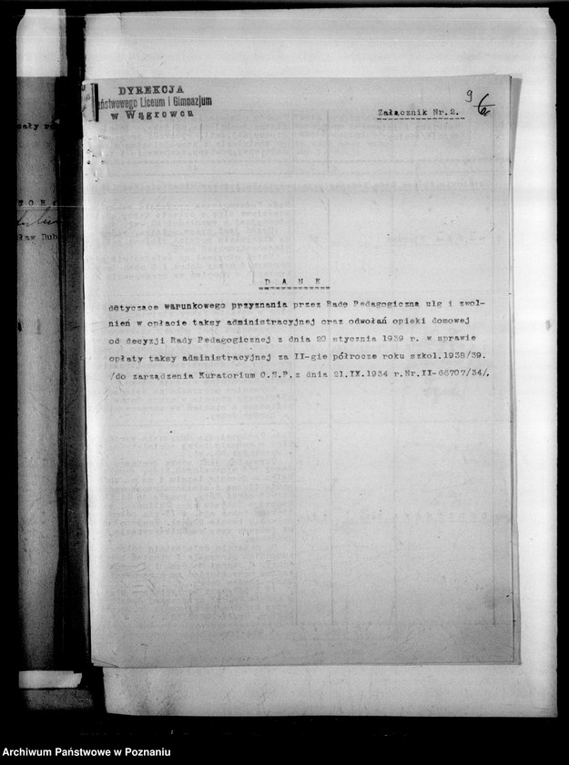 Obraz 12 z jednostki "Państwowe Liceum i Gimnazjum - Wągrowiec [spis abiturientów]"