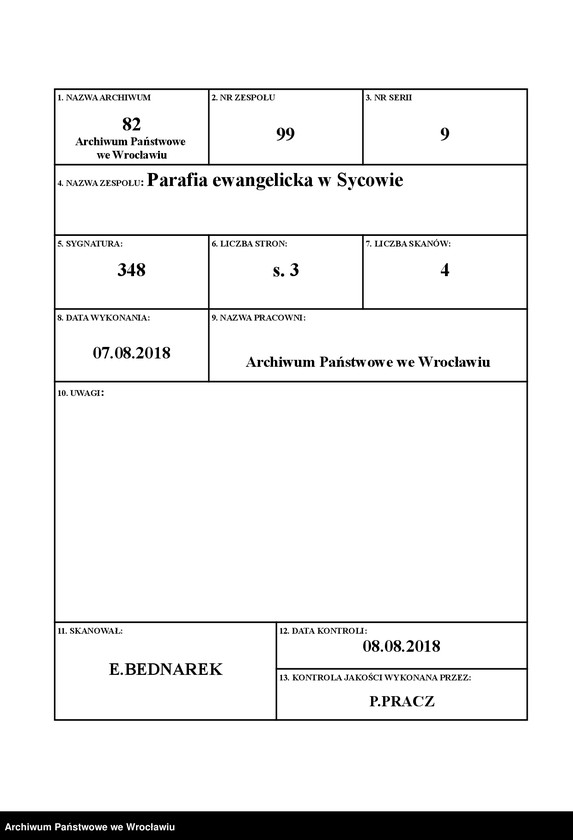 Obraz 1 z jednostki "Zeugnisse zu den Copulationen"