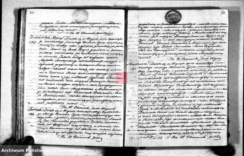 image.from.unit.number "Duplikat akt urodzonych, zaślubionych i zmarłych parafii wigierskiej z roku 1856"