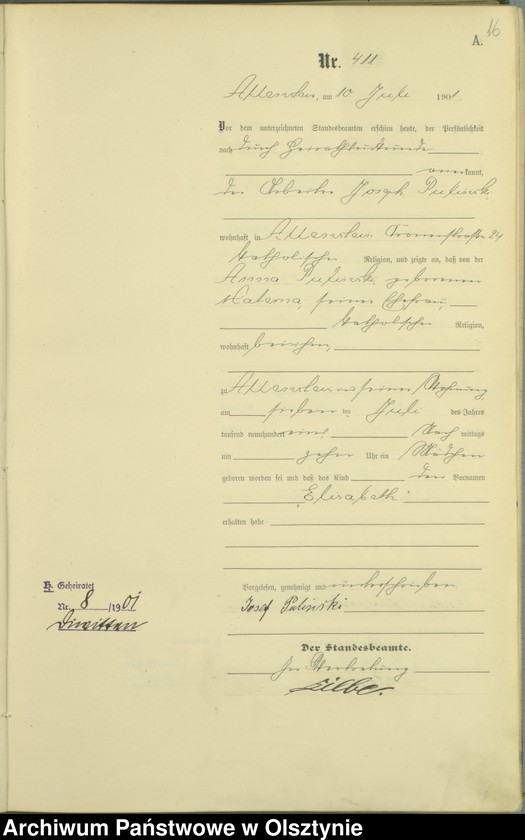 image.from.unit.number "Geburts-Haupt-Register Tom II,Nr 397 - 767"