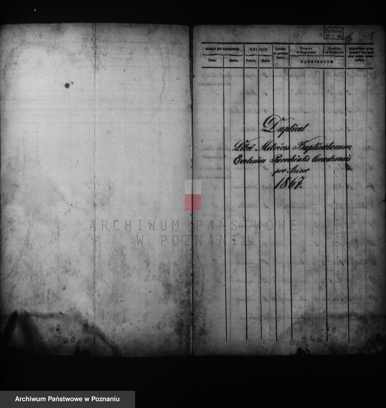 Obraz 3 z jednostki "Duplikat baptisatorum, copulatorum, mortuorum"