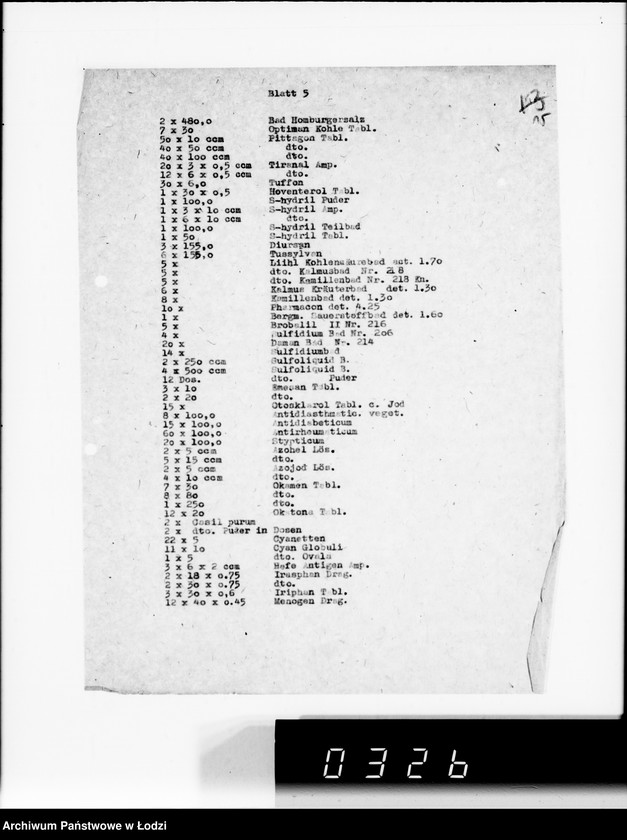 Obraz 19 z jednostki "Belieferung des Gettos mit Medikamenten"