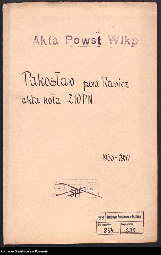 Obraz 3 z jednostki "Pakosław, powiat Rawicz - akta koła."