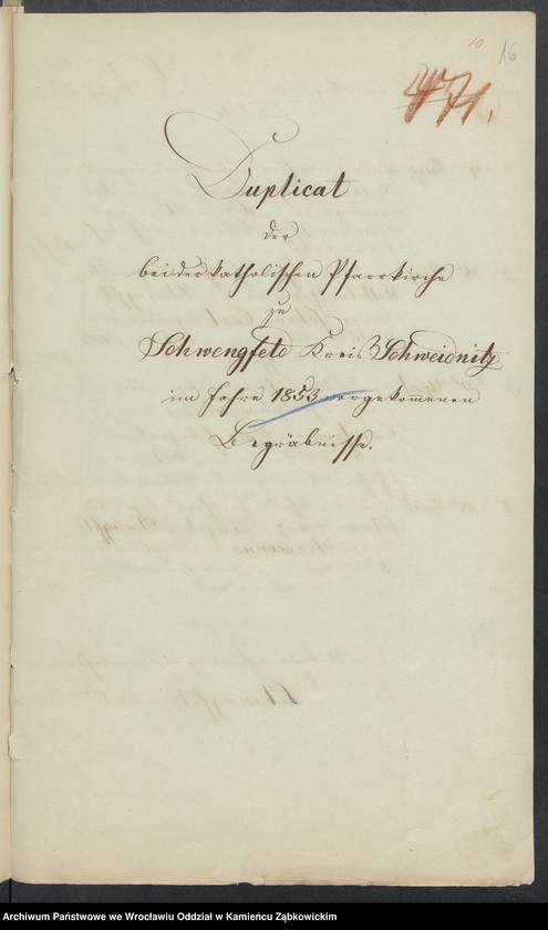 image.from.unit.number "Amtsgericht Schweidnitz Duplicate der Kirchenbücher zu Schwengfeld"