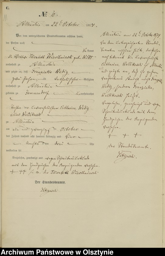 image.from.unit.number "Haupt-Sterbe-Register Nr 1 - 45"