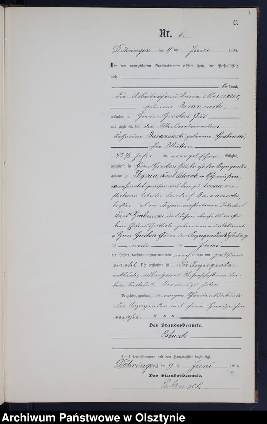 image.from.unit.number "Sterbe-Neben-Register Nr 1 - 28"