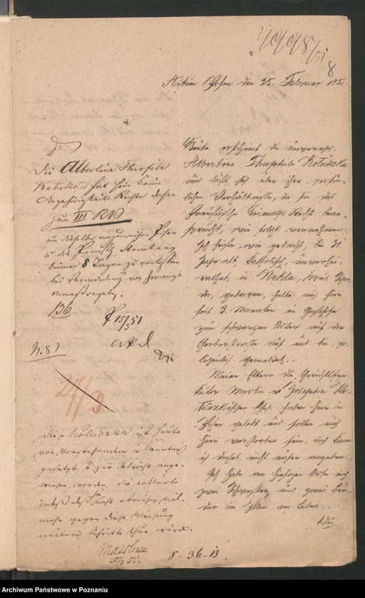 Obraz 12 z jednostki "A. betr. die polnische Emigrantin Marie von Uminska"