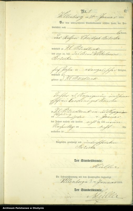 image.from.unit.number "Sterbe-Neben-Register Nr 1 - 174"