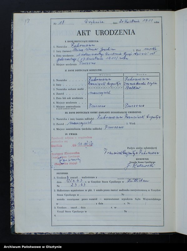 image.from.unit.number "Księga urodzeń Nr 1 - 57, 1-57, 1-74 /przepisana w języku polskim z oryginału niemieckiego w dniu 10.12.1956r./"