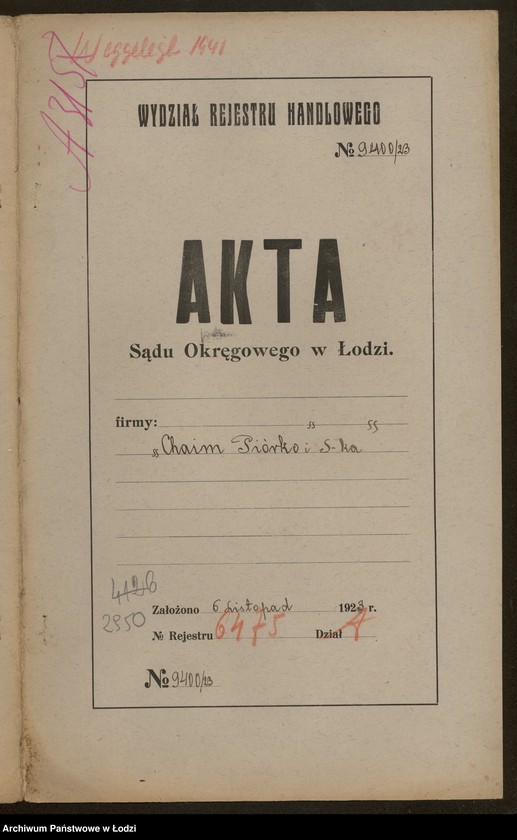 Obraz 2 z jednostki "Chaim Piórko i S-ka- wykończalnia"