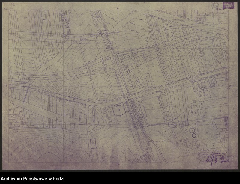 Obraz 3 z jednostki "Plan m. Łodzi 1:2000, odbitka. Sekcja NW22"