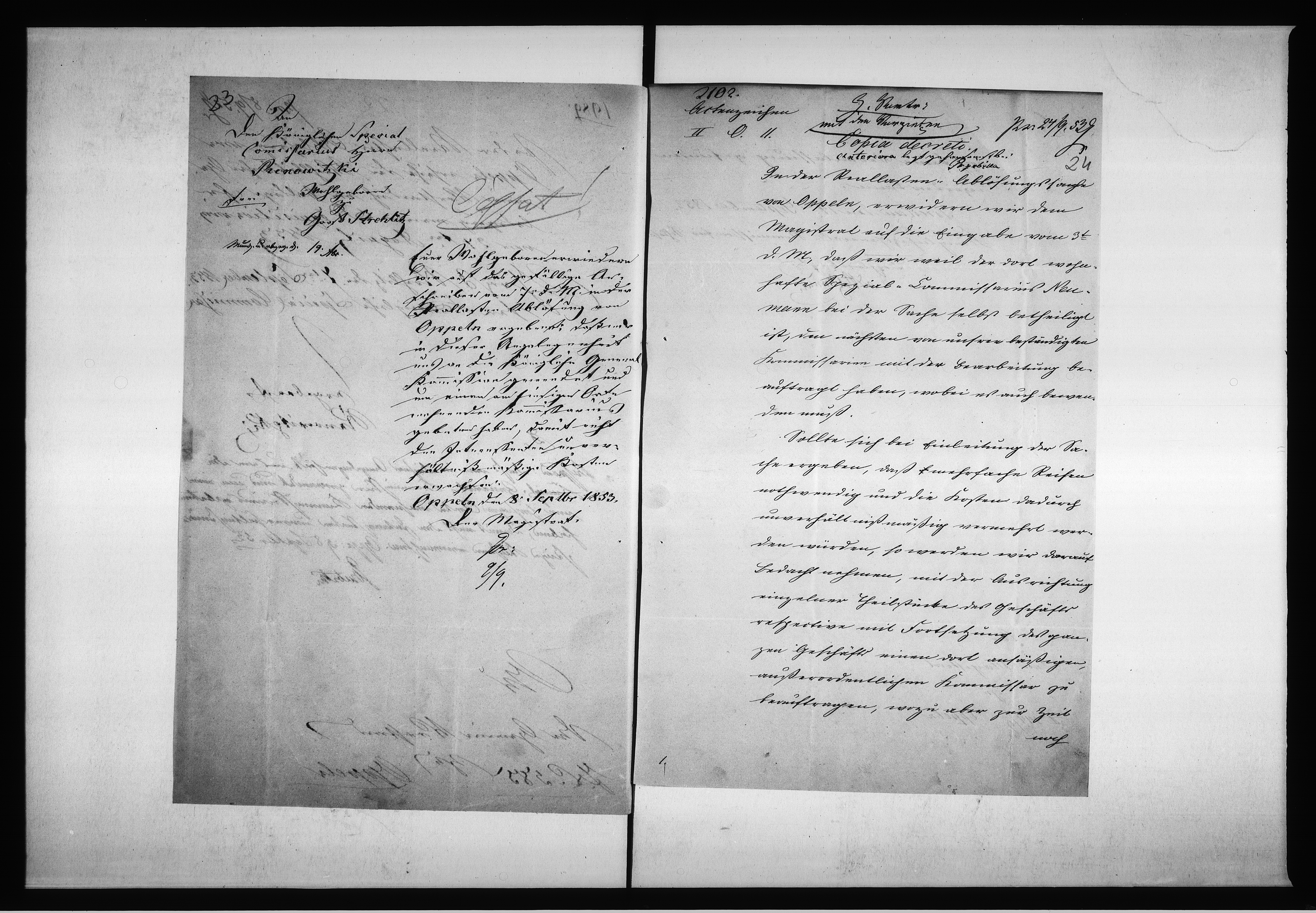 Obraz 20 z jednostki "Acta des Gemeinde Vorstandes zu Oppeln, betreffend: die Ablösung der, auf den städtischen Häusern und Grundstücken haftenden beständigen Gefälle de Anno 1852"