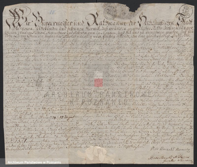 image.from.unit.number "Cech stolarzy w Lesznie - listy urodzenia"