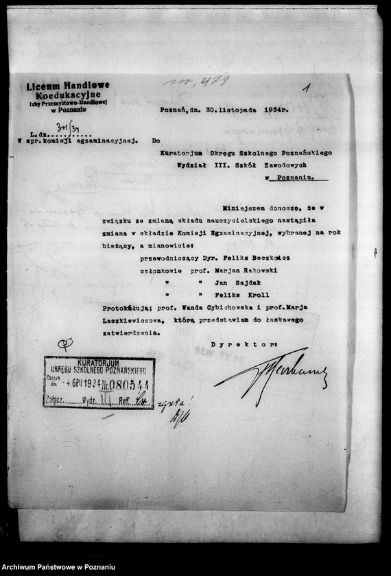 Obraz 4 z jednostki "Liceum Handlowe Koedukacyjne Izby Przemysłowo-Handlowej - Poznań"