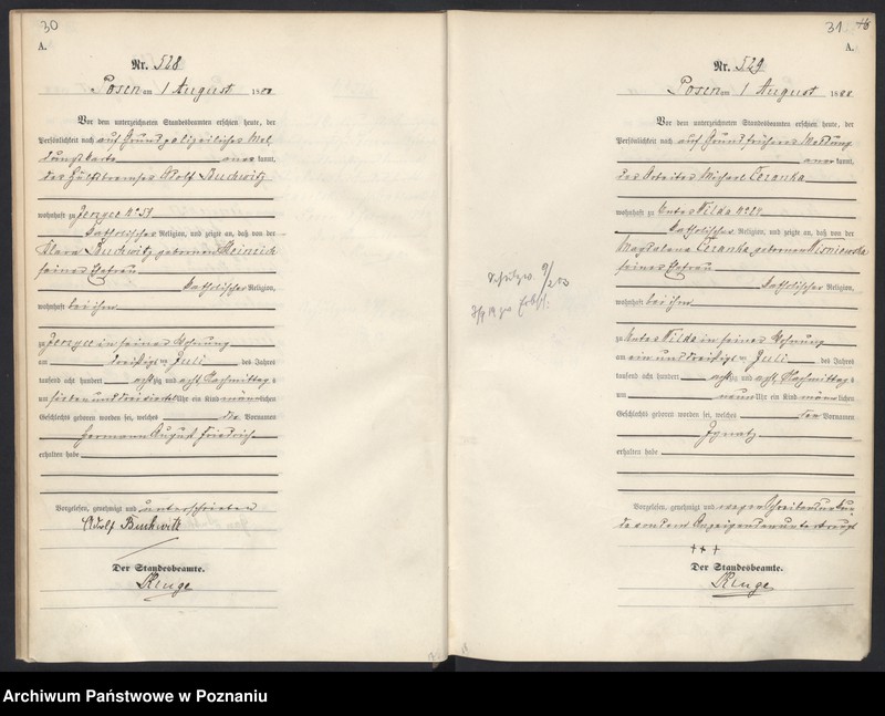 Obraz 19 z jednostki "Księga urodzeń t. II"