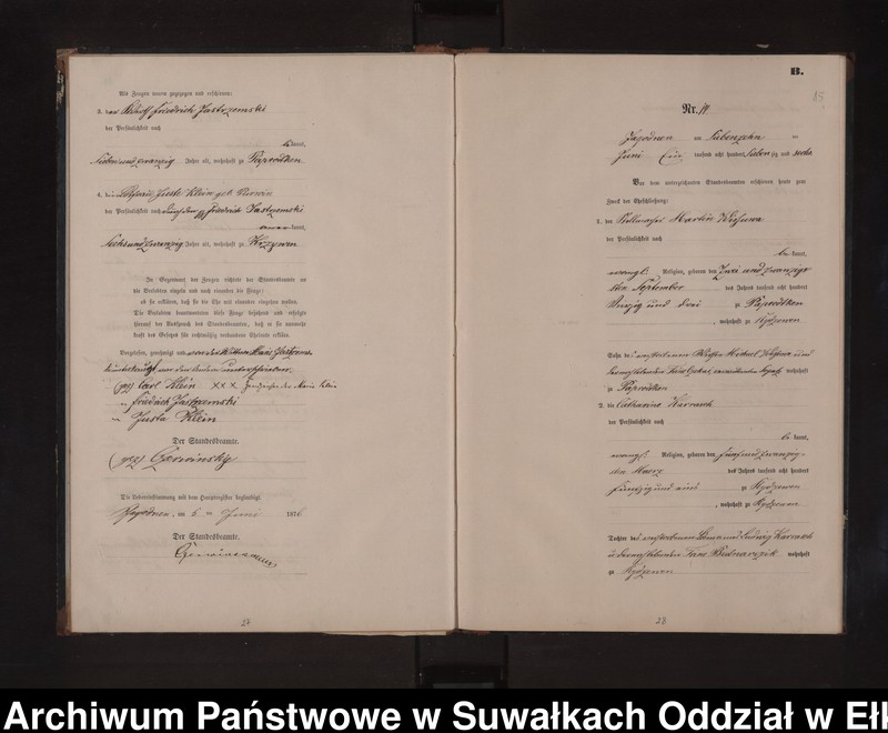 image.from.unit.number "Heiraths-Neben-Register des Preussischen Standes-Amtes Rydzewen Kreis Loetzen"