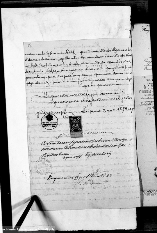 Obraz 20 z jednostki "Dokumenty Kopciovskago Rimsko-Katoličeskago Prichoda za 1891 god"