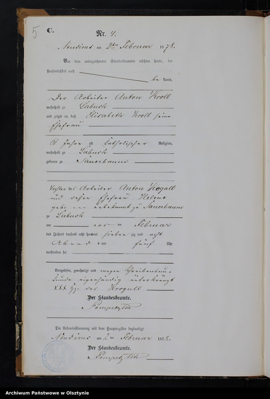 image.from.unit.number "Sterbe-Neben-Register Nr 1 - 47"