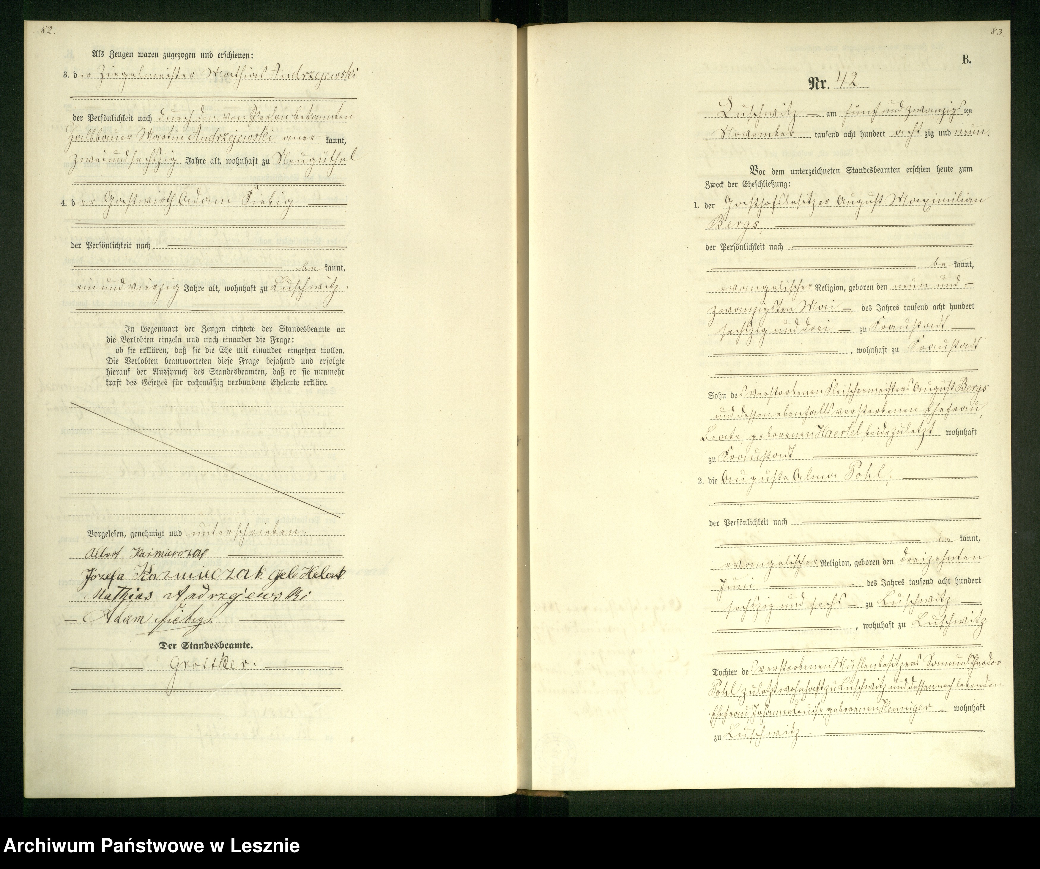 Skan z jednostki: [Księga małżeństw]