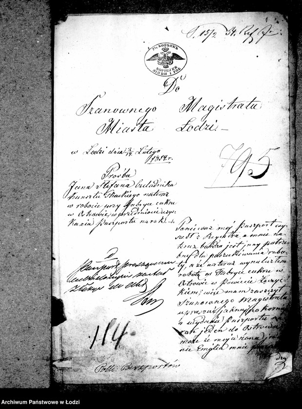 Obraz 6 z jednostki "Akta w przedmiocie paszportów"