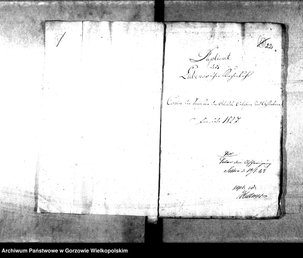 image.from.unit.number "Duplikate der Kirchenbücher von der Parochie Liebenow (Lubno)"