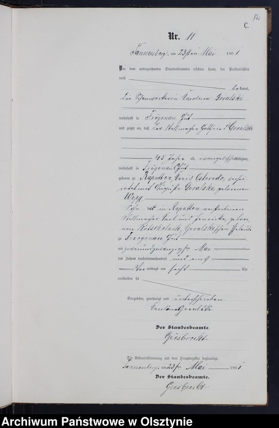 image.from.unit.number "Sterbe-Neben-Register Nr 1 - 28"
