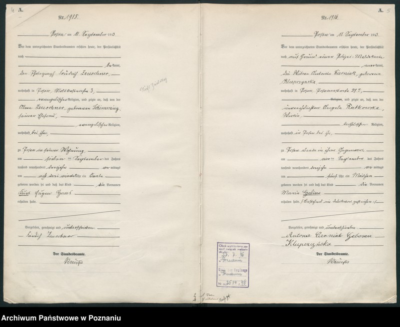 Obraz 5 z jednostki "Księga miejscowa urodzeń tom V [Rejestr główny urodzeń]"