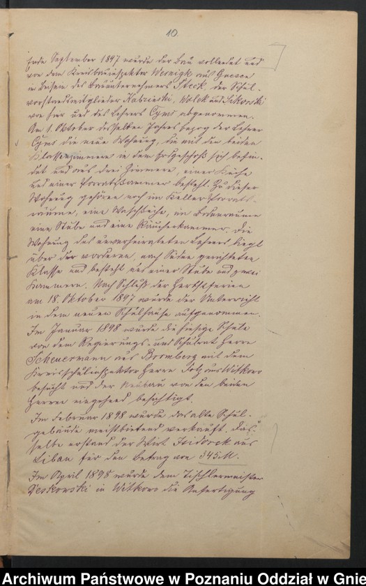 Obraz 12 z jednostki "Chronik der katholischen Schule zu Pawlowo Kreis Witkowo, angelegt 1899"