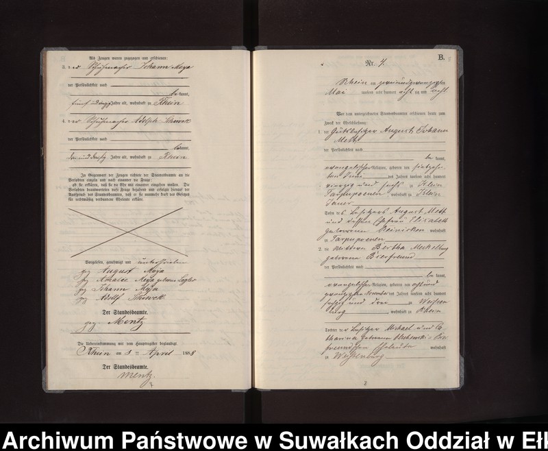 image.from.unit.number "Heiraths-Neben-Register des Preussischen Standes-Amtes Rhein Kreis Loetzen"