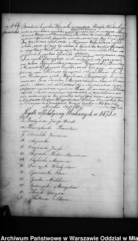 image.from.unit.number "Akta urodzeń, mnałżeństw, zgonów"
