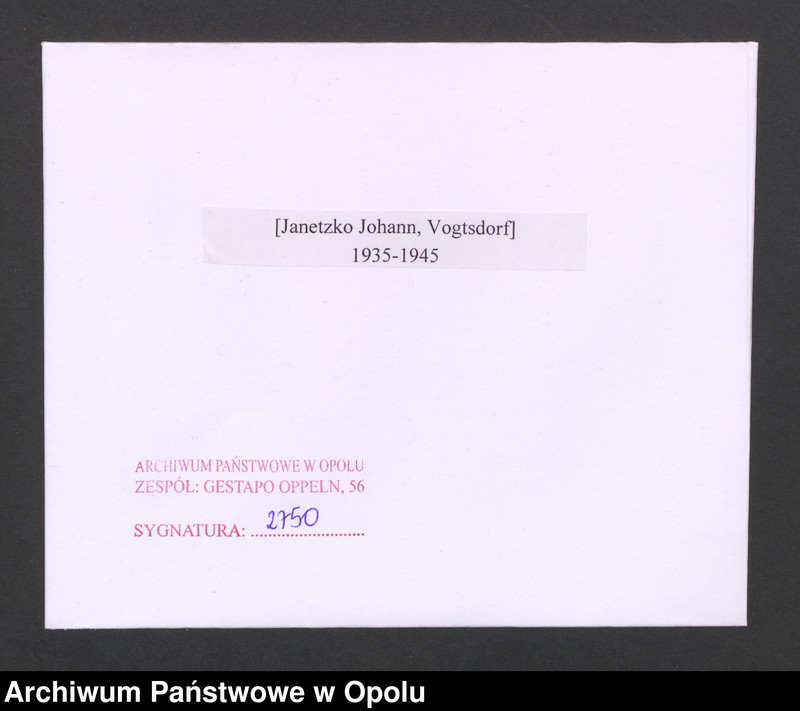 Obraz 2 z jednostki "[Janetzko Johann, Vogtsdorf]"