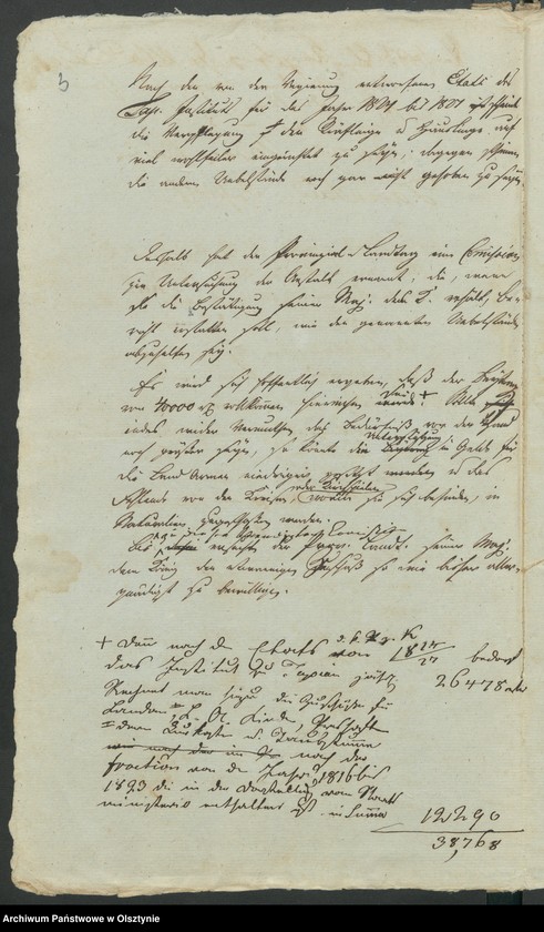 image.from.unit "Das Gutachten über die Proposition die Erhöhung der Landarmen Beiträge in der Regierung Bezirken von Königsberg [Królewiec] u. [und] Gombinnen [Gąbin] von 40 000 r [Reichstaler] auf 50 000 r. [Reichstaler] der Geschus der Lantages u. [und] die gefertigte Denkschrift enthaltend"