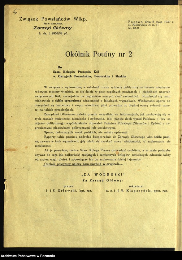 image.from.unit.number "Informacje o zachowaniu się Niemców na wiosnę 1939 r."