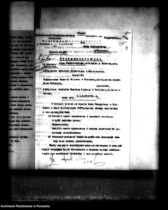 Obraz 8 z jednostki "Jan Swędrowski c/a P.B.R. o odprawę z art. 44 z dóbr krotoszyńskich"