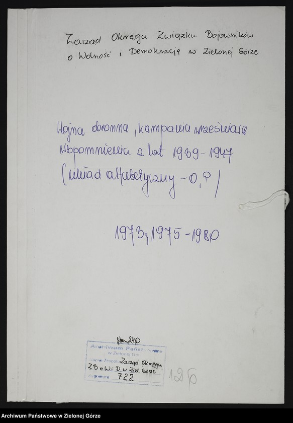 image.from.unit.number "Wspomnienia. Wojna obronna - udział w kampanii wrześniowej"