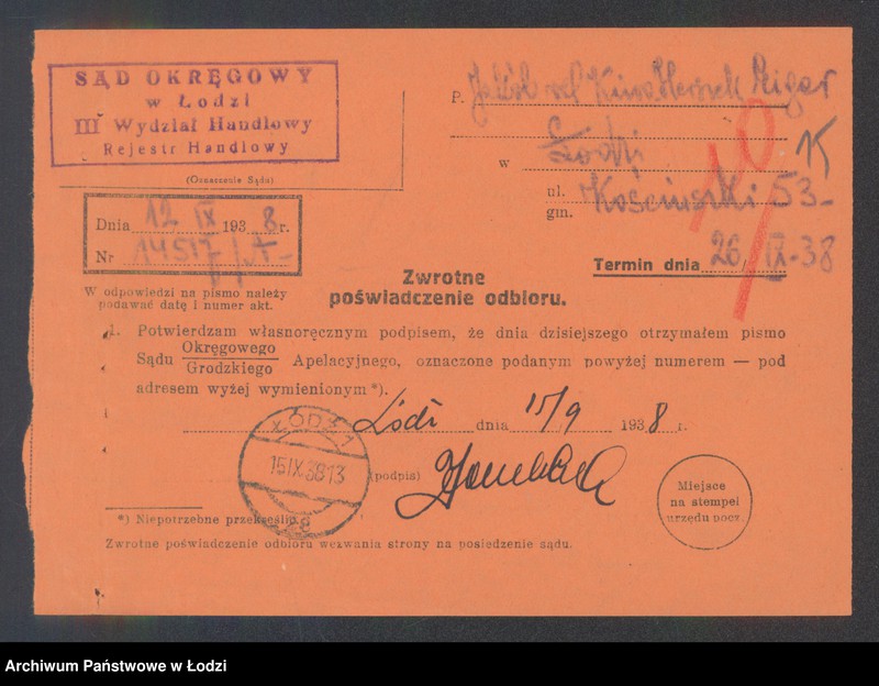 Obraz 17 z jednostki "Kiwa Herszek Eiger – sprzedaż artykułów technicznych"