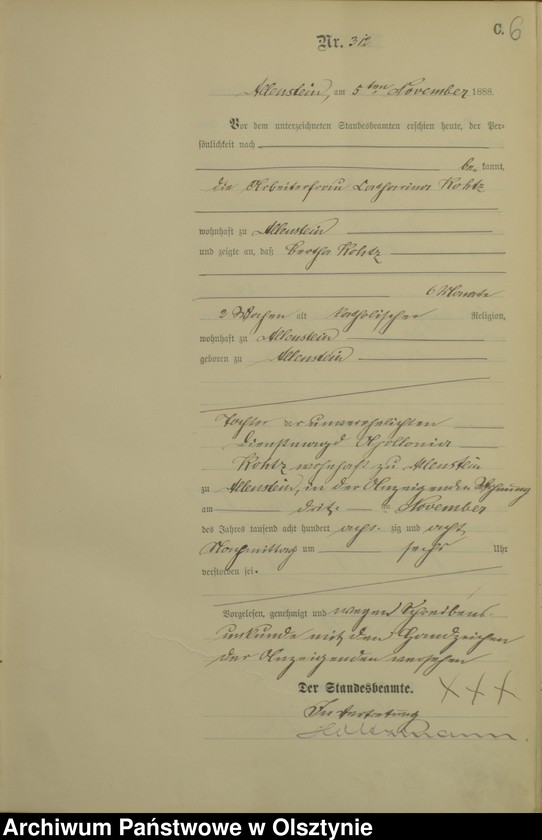 image.from.unit.number "Sterbe-Haupt-Register Tom II,Nr 308 - 394"