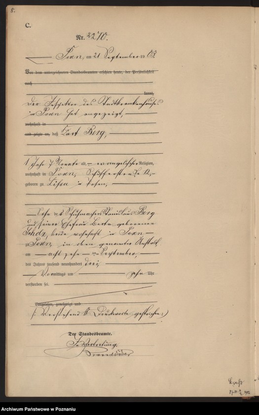 Obraz 11 z jednostki "Księga zgonów tom V"