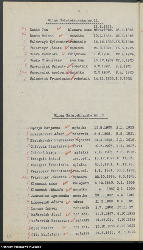 Obraz 9 z jednostki "[Obwód VII - głosuje w Katolickiej Powszechnej Szkole Żeńskiej /listy wyborców/]"