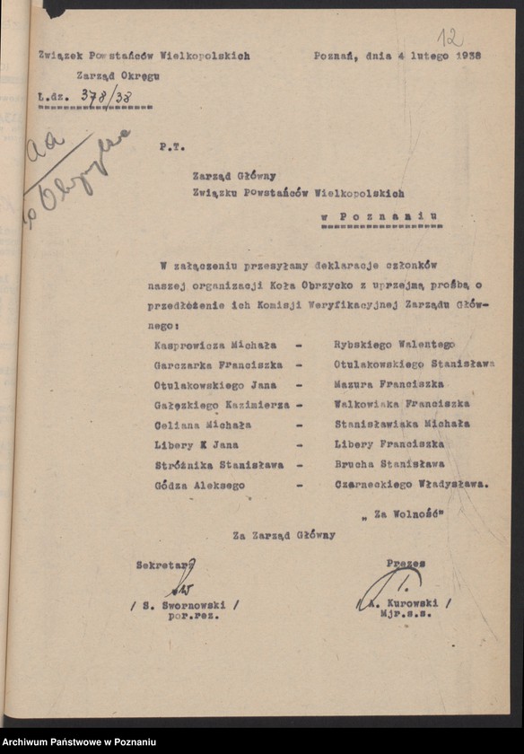 Obraz 16 z jednostki "Obrzycko, powiat Szamotuły - akta koła."