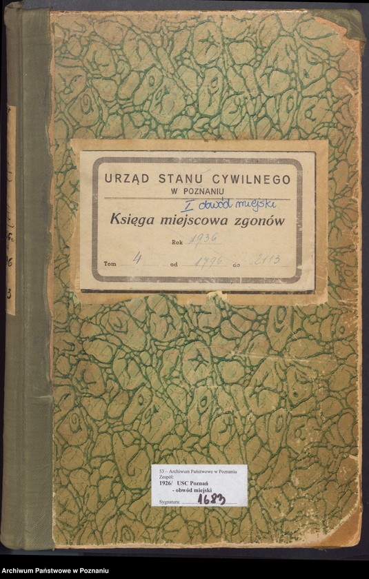 Obraz 2 z jednostki "Księga miejscowa zgonów tom IV [Rejestr główny zgonów]"