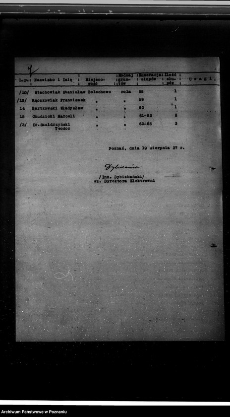 Obraz 11 z jednostki "Wniosek Elektrowni Miejskiej w Poznaniu o zatwierdzenie planu linii elektrycznej z Owińsk do Murowanej Gośliny"
