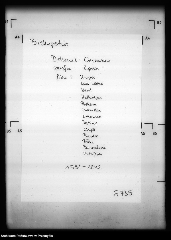 image.from.unit.number "[Kopie ksiąg metrykalnych parafii Lipsko z filiami Krupiec, Narol, Bełżec, Chyże, Kadłubiska, Podleśna, Wola Wielka, Andrzejówka, Łukawica, Chlewiska, Powalce, Dębiny, Biniaszówka (dekanat Cieszanów)]"